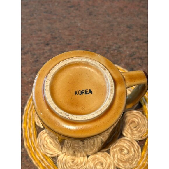 70s Pottery Mug Korean Stoneware Vintage Coffee Cup - Picture 5 of 5